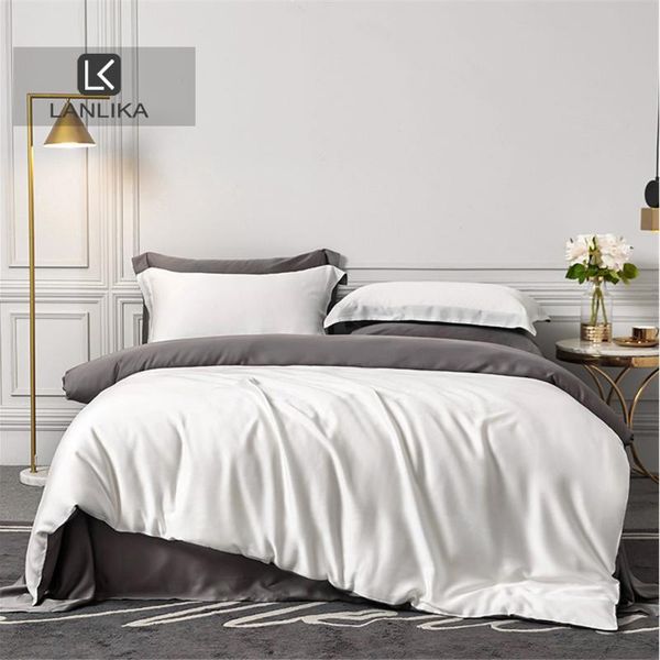 bedding sets lanlika women white gray 100% silk set solid color soft duvet cover bed sheet pillowcases quilt linen
bedding sets lanlika women white gray 100% silk set solid color soft duvet cover bed sheet pillowcases quilt linen