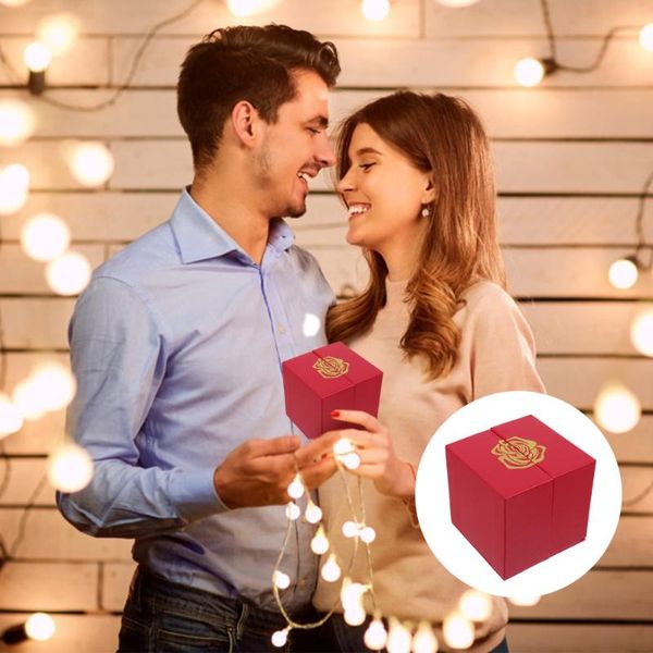 gift wrap 1 set metal rose lifting jewelry box valentine's day necklace case 
gift wrap 1 set metal rose lifting jewelry box valentine's day necklace case