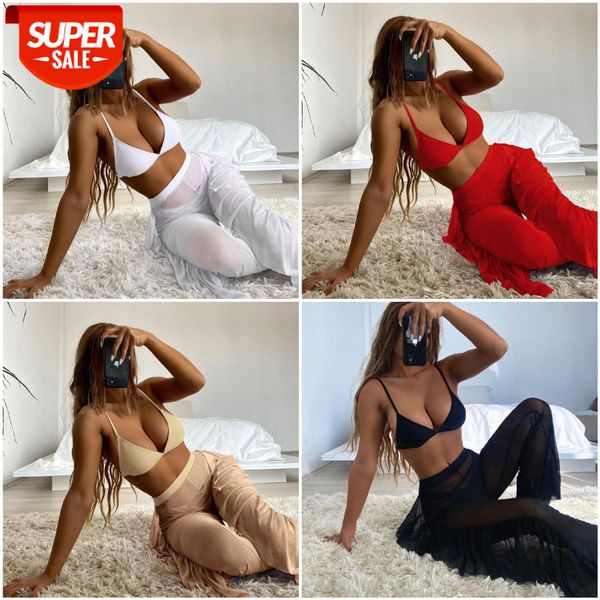 bathing suits women's three-piece bikini personality ruffle pants 9941 #nt22, White;black
bathing suits women's three-piece bikini personality ruffle pants 9941 #nt22, White;black