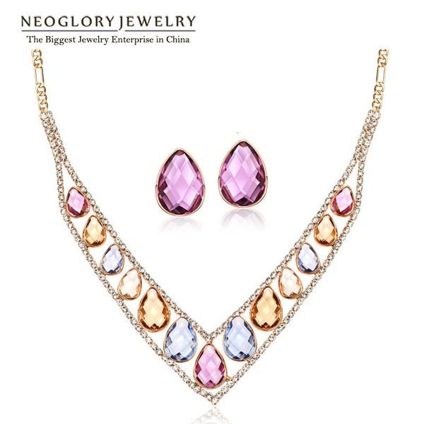 earrings & necklace neoglory colorful crystal rhinestones rose gold color fashion jewelry sets v collar bead necklaces 2021 for women js9, Silver
earrings & necklace neoglory colorful crystal rhinestones rose gold color fashion jewelry sets v collar bead necklaces 2021 for women js9, Silver
