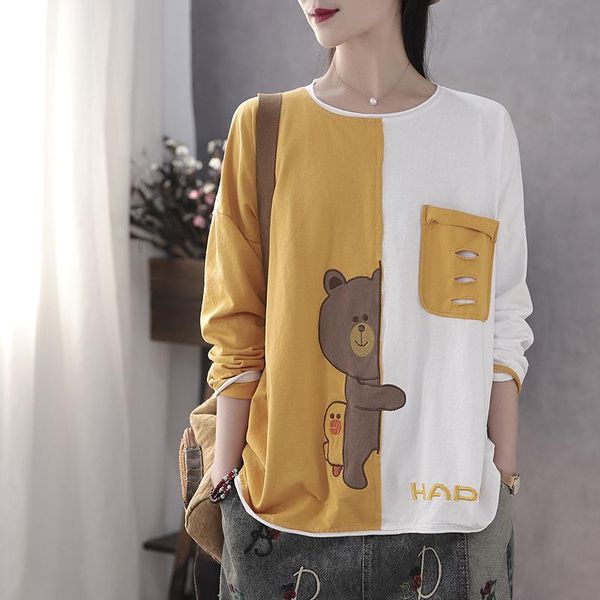 women's t-shirt fairy natural 2021 spring autumn women vintage tees plus size spliced pocket ladies cartoon streetwear pullovers, White
women's t-shirt fairy natural 2021 spring autumn women vintage tees plus size spliced pocket ladies cartoon streetwear pullovers, White