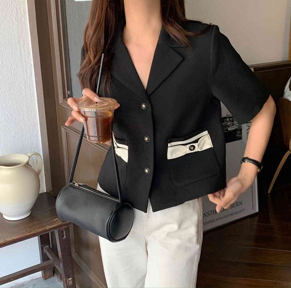 women's suits & blazers hzirip black elegant vintage ol high waist short sleeve jackets femme casual outwear all match coats retro 1qc, White;black
women's suits & blazers hzirip black elegant vintage ol high waist short sleeve jackets femme casual outwear all match coats retro 1qc, White;black