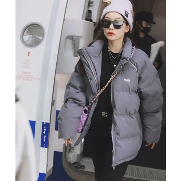 zhao ruth xu mengjie's same down cotton jacket couple's loose casual baseball jacket, Black
zhao ruth xu mengjie's same down cotton jacket couple's loose casual baseball jacket, Black