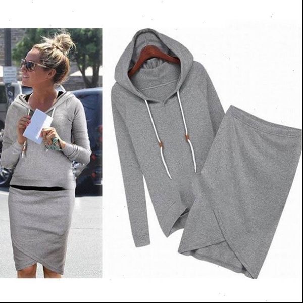 2021 the new fleece suit women hooded cultivate hoodies skirts set female thicken loose cotton skirts split set suit, Gray
2021 the new fleece suit women hooded cultivate hoodies skirts set female thicken loose cotton skirts split set suit, Gray