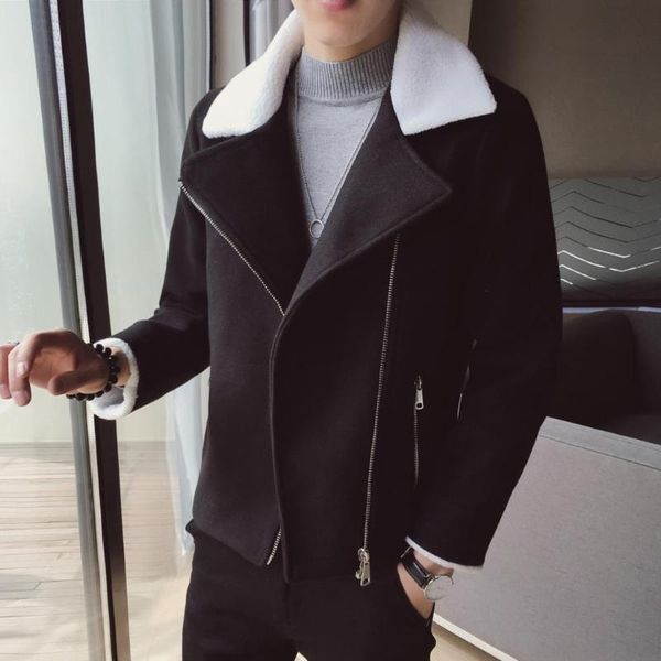 men's wool & blends 2021 fashion mens trench coat fake fur collar casual jackets thick warm steetwear outwear windbreaker erkekler ceke, Black
men's wool & blends 2021 fashion mens trench coat fake fur collar casual jackets thick warm steetwear outwear windbreaker erkekler ceke, Black