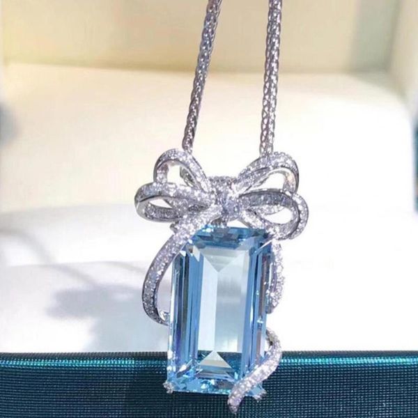 pendant necklaces necklace women exquisite bow cubic zirconia for wedding clavicle chain, Silver
pendant necklaces necklace women exquisite bow cubic zirconia for wedding clavicle chain, Silver