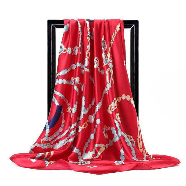 scarves silk women foulard 90*90cm square head hijab scarf for ladies shawl wrap muffler pareo bandanna female chiffon, Blue;gray
scarves silk women foulard 90*90cm square head hijab scarf for ladies shawl wrap muffler pareo bandanna female chiffon, Blue;gray