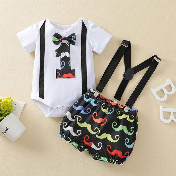 infant baby boys sets cartoon romper bodysuit suspender shorts first birthday outfits chopiec zestawy vestidos de verano, White
infant baby boys sets cartoon romper bodysuit suspender shorts first birthday outfits chopiec zestawy vestidos de verano, White