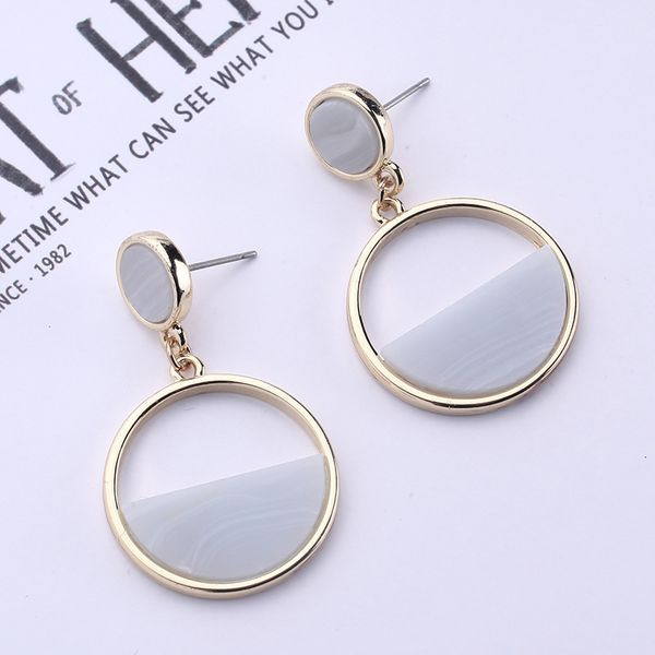 pure white temperament alloy resin earrings female fashion commuting ol ear accessories, Silver
pure white temperament alloy resin earrings female fashion commuting ol ear accessories, Silver