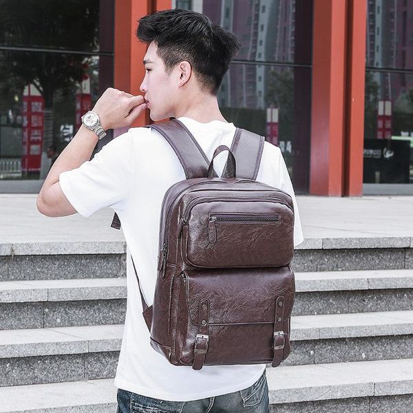 backpack korean men's male travel bag waterproof pu leather college large capacity shoolbag men business lapbags mochila
backpack korean men's male travel bag waterproof pu leather college large capacity shoolbag men business lapbags mochila