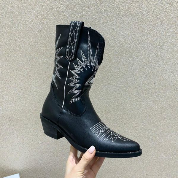 boots fashion women western embroidered cowboy for low block heels pointed toe booties female shoes ba06, Black
boots fashion women western embroidered cowboy for low block heels pointed toe booties female shoes ba06, Black