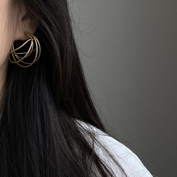 hoop & huggie simple versatile layered geometric earrings for women girls cross matte gold texture earring party wedding jewelry accessories, Golden;silver
hoop & huggie simple versatile layered geometric earrings for women girls cross matte gold texture earring party wedding jewelry accessories, Golden;silver