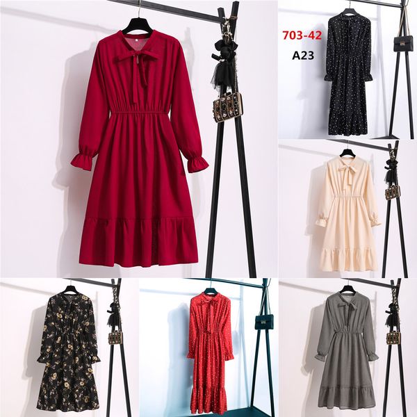 11 style beautiful fashion summer women long sleeve dress retro collar casual high waist dresses floral print chiffon clothing x0521, Black;gray
11 style beautiful fashion summer women long sleeve dress retro collar casual high waist dresses floral print chiffon clothing x0521, Black;gray