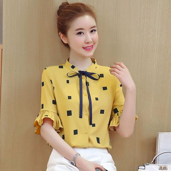 women's blouses & shirts women spring summer style chiffon lady casual office work wear bow tie stand collar feminine, White
women's blouses & shirts women spring summer style chiffon lady casual office work wear bow tie stand collar feminine, White