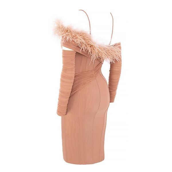 casual dresses patchwork feather dress for women slash neck long sleeve high waist slim female fashion clothing, Black;gray
casual dresses patchwork feather dress for women slash neck long sleeve high waist slim female fashion clothing, Black;gray