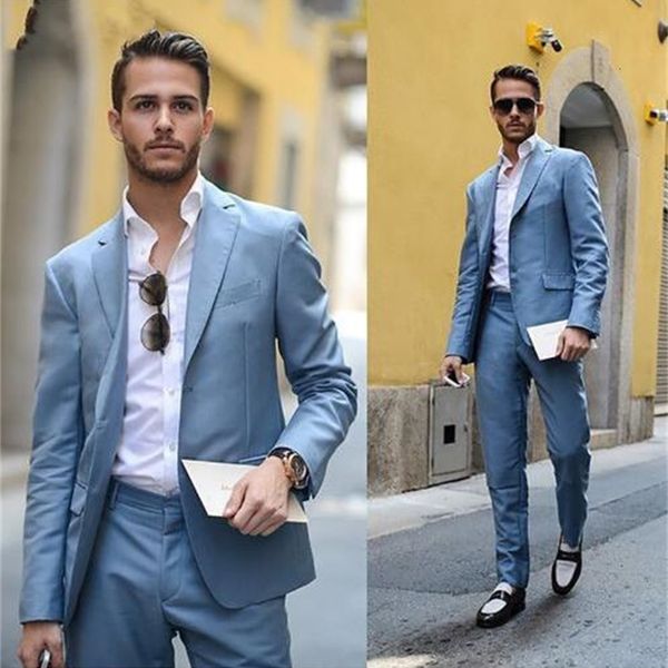 men's suits & blazers light blue latest coat pant design wedding for casual prom street 2 pcs costume homme mariage tsak, White;black
men's suits & blazers light blue latest coat pant design wedding for casual prom street 2 pcs costume homme mariage tsak, White;black