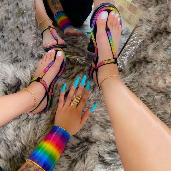sandals xpay 2021 women brief flat heel rainbow color summer holiday weekends beach sand shoes plus size, Black
sandals xpay 2021 women brief flat heel rainbow color summer holiday weekends beach sand shoes plus size, Black