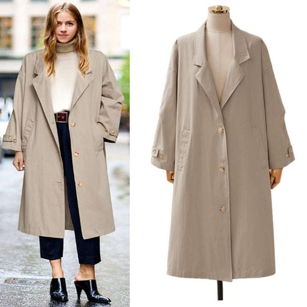 women's trench coats long coat women plus size 2021 spring fashion casual turn-down collar jacket black clothing loose designer, Tan;black
women's trench coats long coat women plus size 2021 spring fashion casual turn-down collar jacket black clothing loose designer, Tan;black