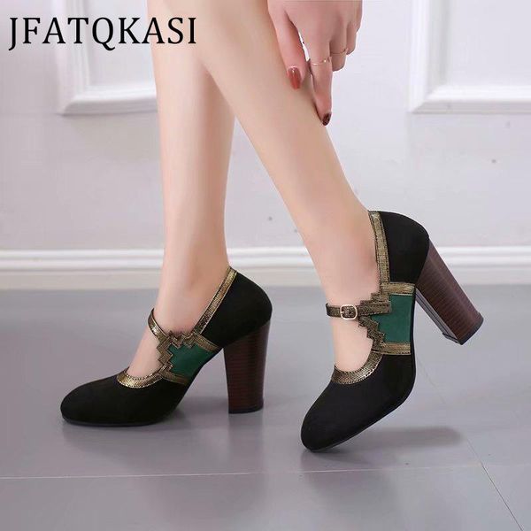 dress shoes women high heels spring pointed thick heel buckle female pumps fashion brand ladies wedding match colors 2021, Black
dress shoes women high heels spring pointed thick heel buckle female pumps fashion brand ladies wedding match colors 2021, Black