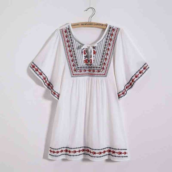 woman girl summer casual loose embroidery vintage blouse shirt batwing sleeve v neck beach hippie boho tunic clothing, White
woman girl summer casual loose embroidery vintage blouse shirt batwing sleeve v neck beach hippie boho tunic clothing, White