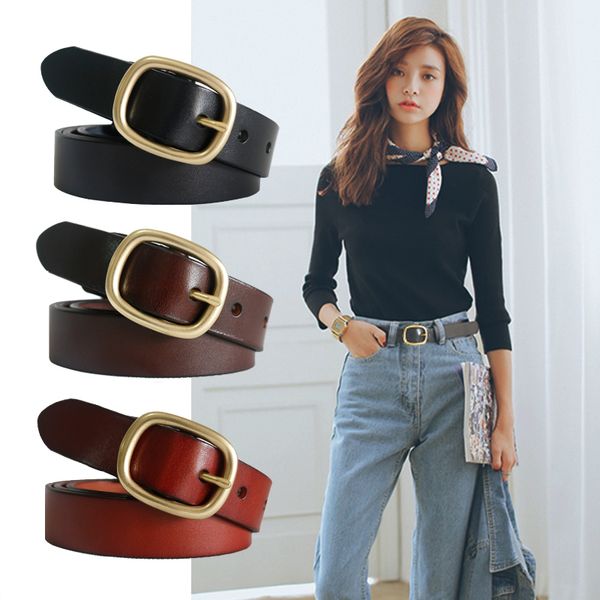 dinisiton new womens belt genuine leather belts for women female gold pin buckle strap fancy vintage jeans dropshipping, Black;brown
dinisiton new womens belt genuine leather belts for women female gold pin buckle strap fancy vintage jeans dropshipping, Black;brown