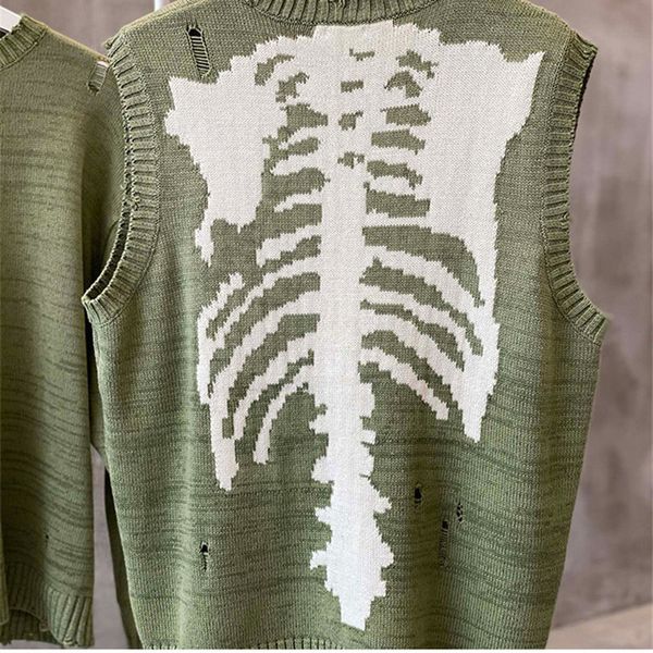 2021 new sleeveless loose kapital skeleton bone rib hole men woman crewneck knit sweater vest sweatshirts 4y39, White;black
2021 new sleeveless loose kapital skeleton bone rib hole men woman crewneck knit sweater vest sweatshirts 4y39, White;black