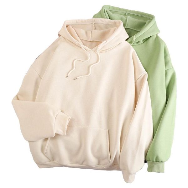 women's hoodies & sweatshirts 2021 autumn and winter version of pure color plus velvet thick hoodie loose casual drawstring pocket ladi, Black
women's hoodies & sweatshirts 2021 autumn and winter version of pure color plus velvet thick hoodie loose casual drawstring pocket ladi, Black