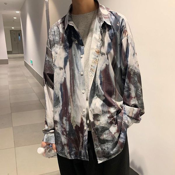 men's casual shirts aesthetic tie dye long sleeve shirt for men spring blouse vintage clothes korean fashion clothing streetwear collar, White;black
men's casual shirts aesthetic tie dye long sleeve shirt for men spring blouse vintage clothes korean fashion clothing streetwear collar, White;black