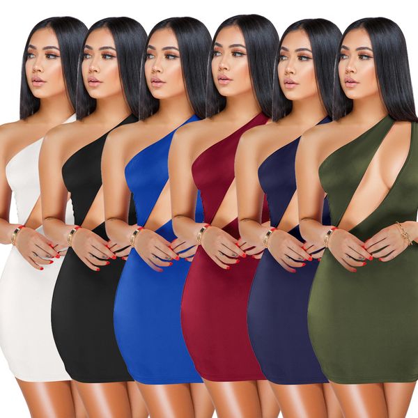 women summer dresses night clubwear mini dress femael hollow out one shoulder bodycon slim fit party wear clothes 2021, White;black
women summer dresses night clubwear mini dress femael hollow out one shoulder bodycon slim fit party wear clothes 2021, White;black