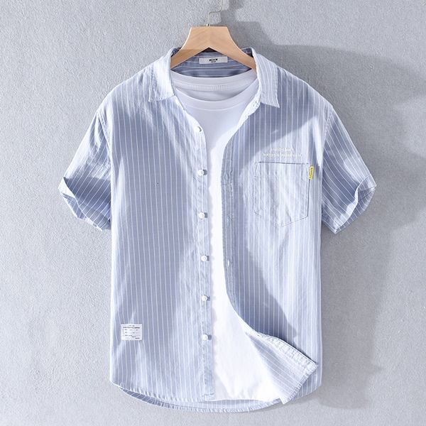 2021 new 100% cotton striped white short sleeve brand men fashion casual shirt mens comfortable stripe shirts male vxgv
2021 new 100% cotton striped white short sleeve brand men fashion casual shirt mens comfortable stripe shirts male vxgv