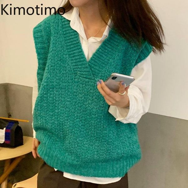 women's vests kimotimo vintage sweater vest women korean chic all-match v-neck fashion knit 2021 autumn solid texture waistcoat, Black;white
women's vests kimotimo vintage sweater vest women korean chic all-match v-neck fashion knit 2021 autumn solid texture waistcoat, Black;white