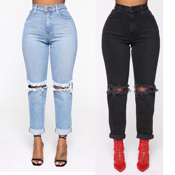 women high waist denim ny ripped ruined stretch jeans slim pencil broek lady lent herfst, Blue
women high waist denim ny ripped ruined stretch jeans slim pencil broek lady lent herfst, Blue