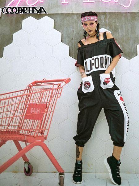 women's jumpsuits & rompers thin jumpsuit women summer 2021 letter printed playsuits short sleeve sling romper patchwork streetwear poc, Black;white
women's jumpsuits & rompers thin jumpsuit women summer 2021 letter printed playsuits short sleeve sling romper patchwork streetwear poc, Black;white