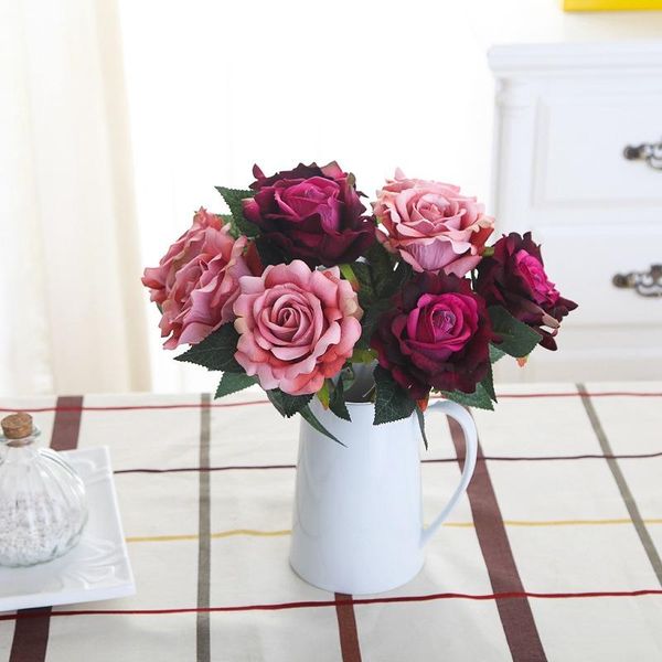 decorative flowers & wreaths artificial silk rose flower for wedding party decoration bouquet 8 colors
decorative flowers & wreaths artificial silk rose flower for wedding party decoration bouquet 8 colors