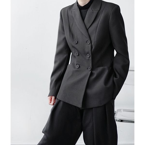 men's suits & blazers men double-breasted slim fit retro casual jacket male women couple short coat outerwear e48j, White;black
men's suits & blazers men double-breasted slim fit retro casual jacket male women couple short coat outerwear e48j, White;black