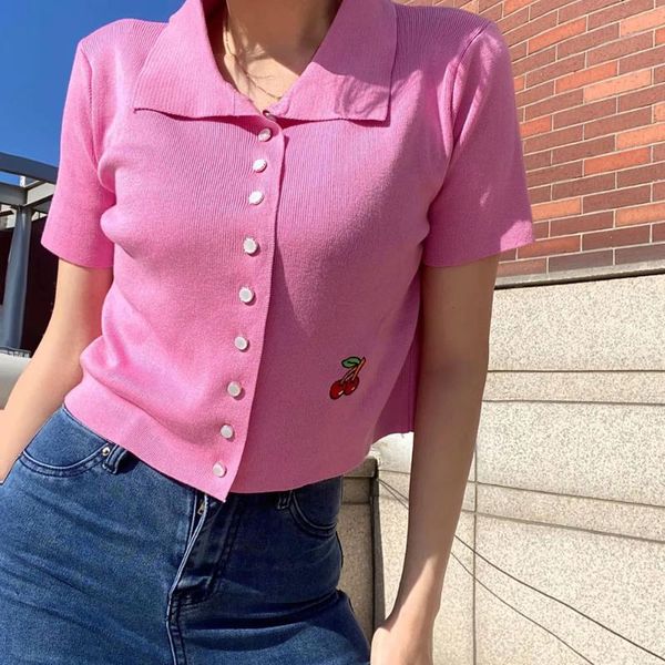 women's knits & tees xeasy 2021 summer women vintage solid sweater girl sweet cute knitted cardigan female fashion cherry embroidery sl, White
women's knits & tees xeasy 2021 summer women vintage solid sweater girl sweet cute knitted cardigan female fashion cherry embroidery sl, White