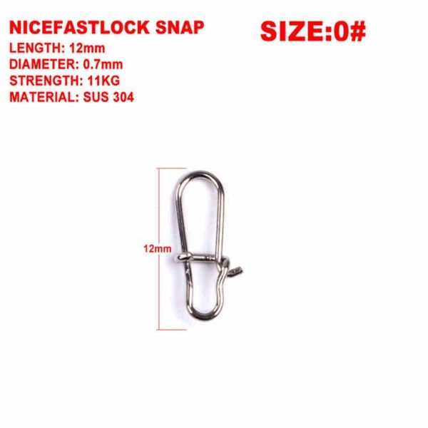 100pcs/lot hooked snap stainless steel 0#-8# fishing barrel swivel safety snap hook lure accessories connector sn jllcmi
100pcs/lot hooked snap stainless steel 0#-8# fishing barrel swivel safety snap hook lure accessories connector sn jllcmi