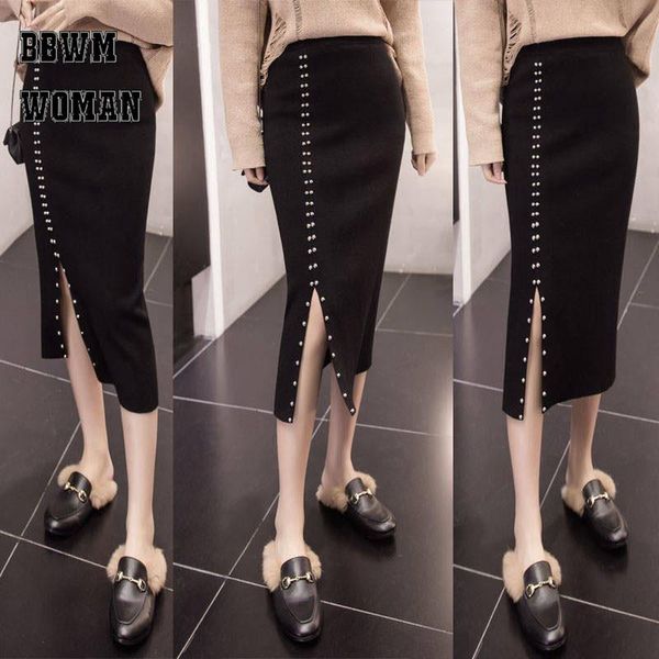 skirts 2021 autumn a word skirt black female split long bag hip knit half zo956
skirts 2021 autumn a word skirt black female split long bag hip knit half zo956