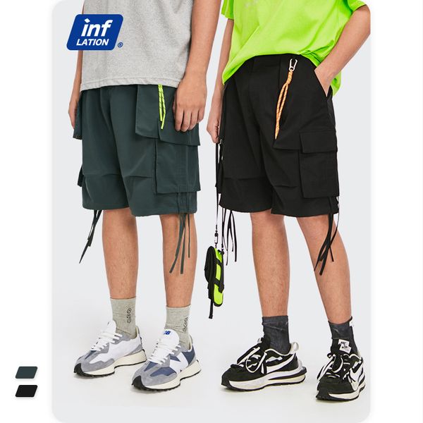 inf men's shorts | spring/summer 2021 european and american trends new personality fold multi-pocket loose casual men's shorts, White;black
inf men's shorts | spring/summer 2021 european and american trends new personality fold multi-pocket loose casual men's shorts, White;black