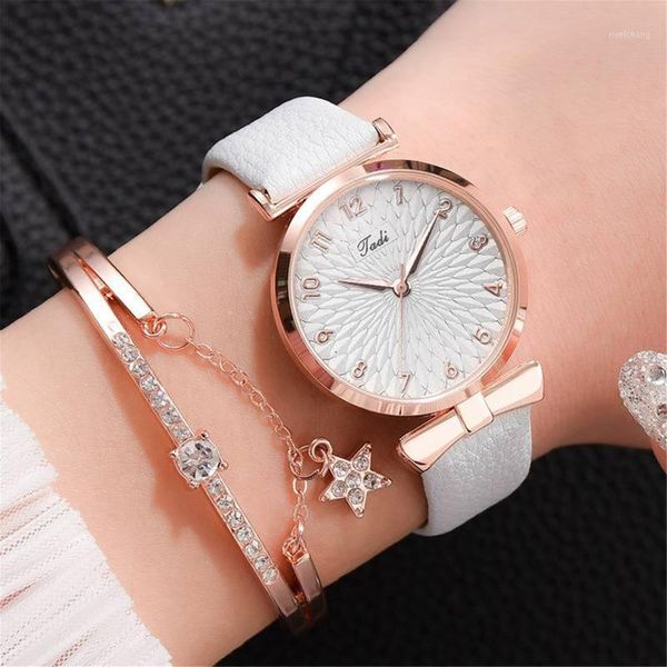 women 2pc set watch elegant and simple style leather texture pin buckle bracelet men watches wristwatches, Slivery;brown
women 2pc set watch elegant and simple style leather texture pin buckle bracelet men watches wristwatches, Slivery;brown