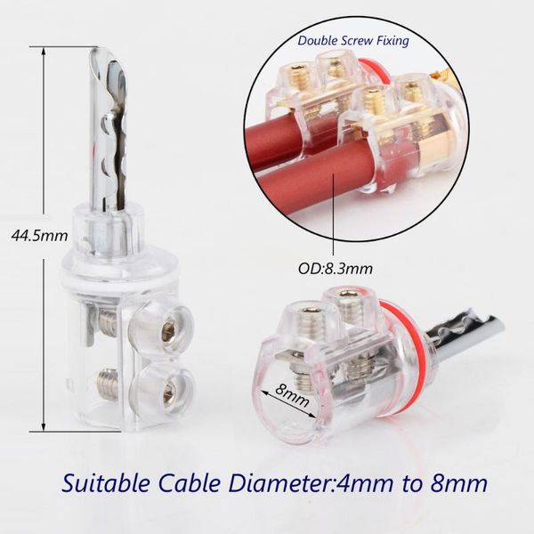 smart power plugs 4pcs rhodium plated bfa banana transparent cover audio plug 4mm for speaker cable without box
smart power plugs 4pcs rhodium plated bfa banana transparent cover audio plug 4mm for speaker cable without box