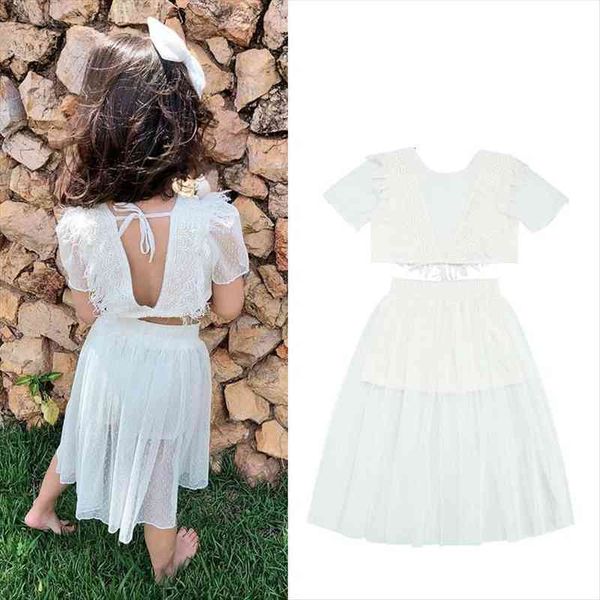 2-8y summer princess kids girls clothes sets 2pcs lace sleeve floral printed backless t shirts shorts skirts, White
2-8y summer princess kids girls clothes sets 2pcs lace sleeve floral printed backless t shirts shorts skirts, White