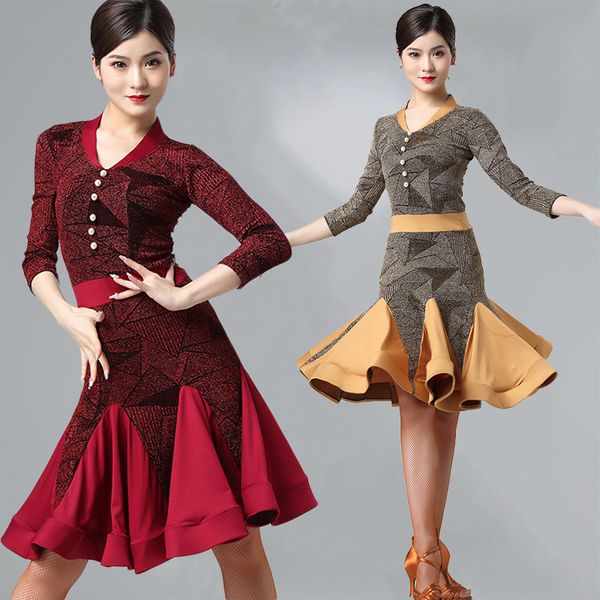 new latin dance dress ladies dance dress practice wear cha cha dance clothes women competition red latin dresses db1339, Black;red
new latin dance dress ladies dance dress practice wear cha cha dance clothes women competition red latin dresses db1339, Black;red