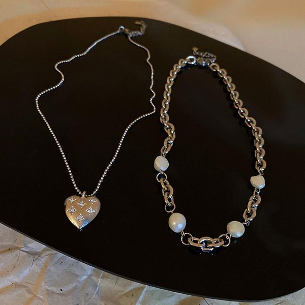 chains elegant pearl pendant double layers for girls temperament korean necklace woman clavicle choker heart neck jewelry, Silver
chains elegant pearl pendant double layers for girls temperament korean necklace woman clavicle choker heart neck jewelry, Silver