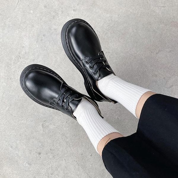 dress shoes 2021 genuine leather leisure preppy style solid lace up round toe med heels fashion basic young lady daily wear pumps, Black
dress shoes 2021 genuine leather leisure preppy style solid lace up round toe med heels fashion basic young lady daily wear pumps, Black