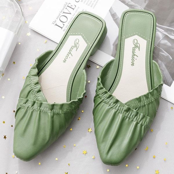 slippers llogai 2021 summer lady slides baotou semi-slippers women wear pointed flat-bottomed fashion lazy shoes, Black
slippers llogai 2021 summer lady slides baotou semi-slippers women wear pointed flat-bottomed fashion lazy shoes, Black