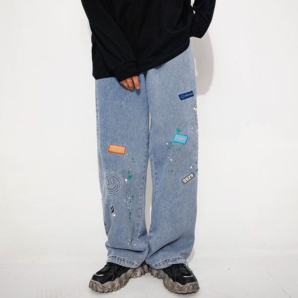 men's jeans 2021 classic style loose straight denim pants business casual trousers male clothes, Blue
men's jeans 2021 classic style loose straight denim pants business casual trousers male clothes, Blue