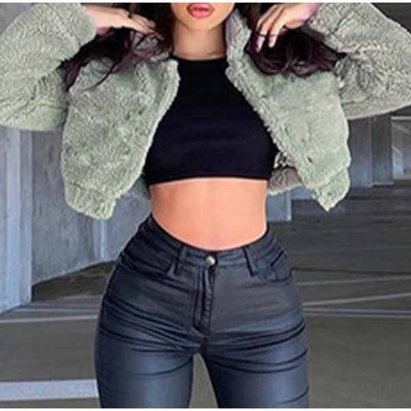women's jackets short plush outwear warmth and thick double-sided fleece jacket ladies crop korean solid streetwear 2021, Black;brown
women's jackets short plush outwear warmth and thick double-sided fleece jacket ladies crop korean solid streetwear 2021, Black;brown