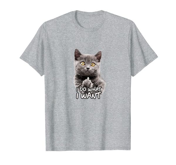 cat style i do what i want shirt, White;black