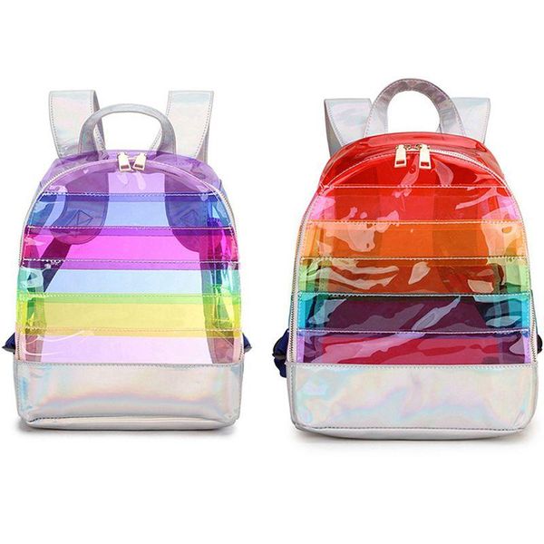 backpack style 2x red/purple color colorful stripes plastic transparent bag ladies travel
backpack style 2x red/purple color colorful stripes plastic transparent bag ladies travel